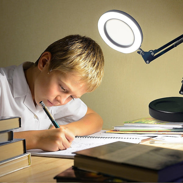 Veile Studios 10X Magnifying Glass Desk Light Magnifier Led Lamp Reading With Base Jewellery Loupes & Magnifiers