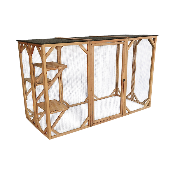 Randy & Travis Machinery 180Cm Large Cat Enclosure Outdoor Cage With 3 Platforms Small Animal Cages & Hutches