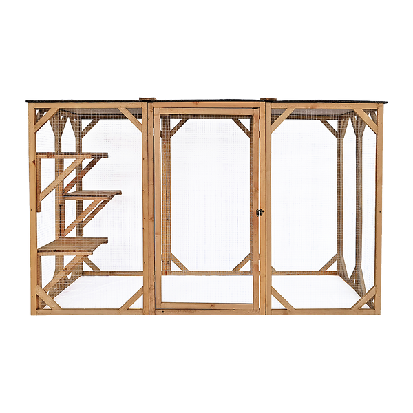 Randy & Travis Machinery 180Cm Large Cat Enclosure Outdoor Cage With 3 Platforms Small Animal Cages & Hutches