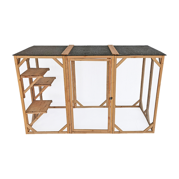 Randy & Travis Machinery 180Cm Large Cat Enclosure Outdoor Cage With 3 Platforms Small Animal Cages & Hutches