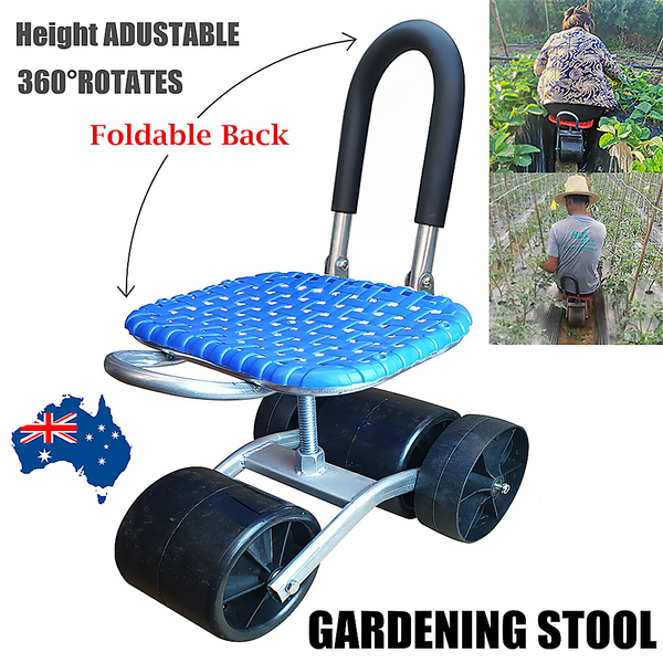 Gardening Seat Portable Height Adjustable Folding Stool Kneeling Pad