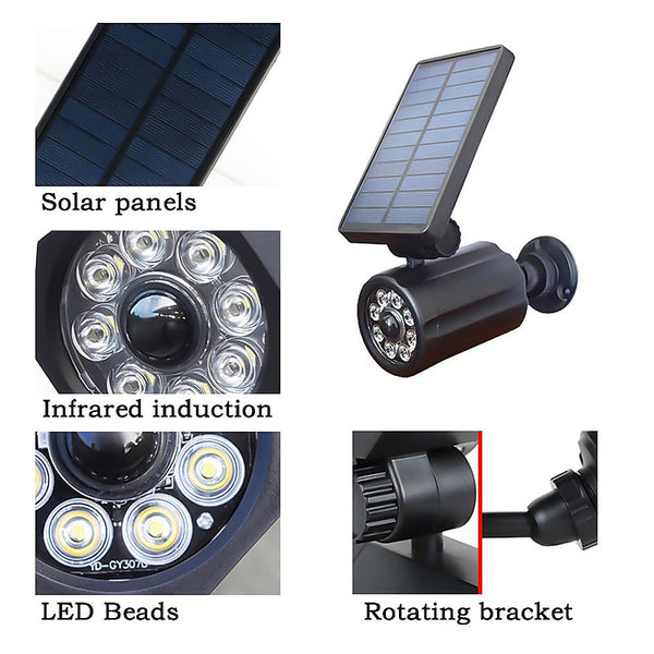Randy & Travis Machinery Solar Led Spotlight Motion Activated Security Light Security & Floodlights