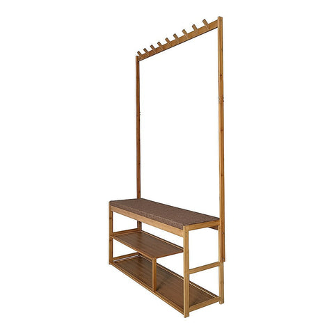 Randy & Travis Machinery 100Cm Hallway Bench Coat Rack Stand Multifunctional Shelf Entryway Coat & Hat Racks