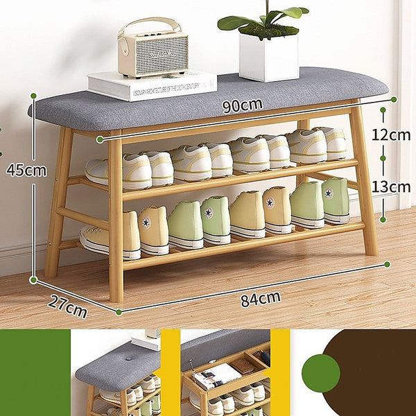 Randy & Travis Machinery Shoe Stool Storage Rack Cabinet Multifunctional Space Saving Shoe Organisers