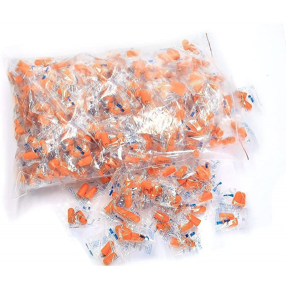 Randy & Travis Machinery Foam Disposable 200 Pairs Noise Cancelling Plane Sleep Snoring Ear Plugs