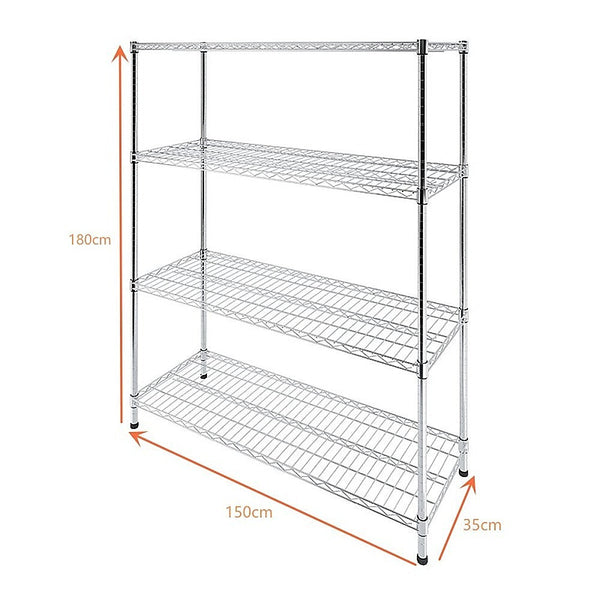 Palermo Modular Wire Storage Shelf 1500 X 350 1800Mm Steel Shelving Tool Shelving & Racking Systems