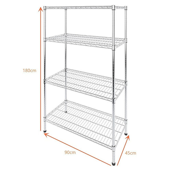 Palermo Modular Wire Storage Shelf 900 X 450 1800Mm Steel Shelving Tool Shelving & Racking Systems