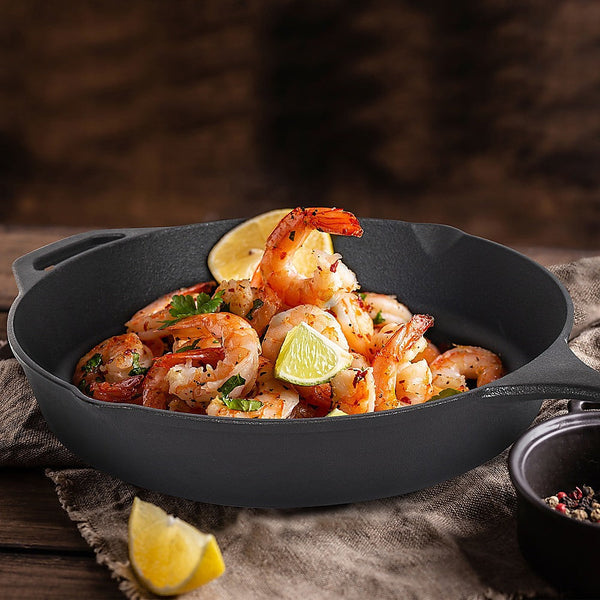 Randy & Travis Machinery Non Stick Frying Pan Cast Iron Steak Skillet Round Bbq Grill Cookware 30Cm Frying & Grill Pans