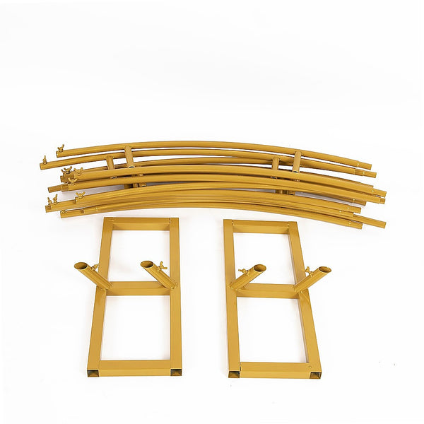 Randy & Travis Machinery 260Cm Gold Metal Wedding Arch Round Balloon Birthday Party Venue Decorations