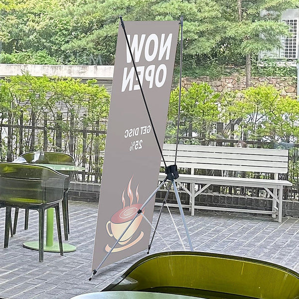 Randy & Travis Machinery X Banner Stand 180 90Cm Portable Display Restaurant Signs