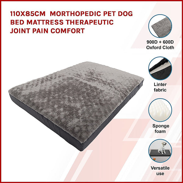 110X85cm Orthopedic Pet Dog Bed Mattress Therapeutic Joint Pain Comfort