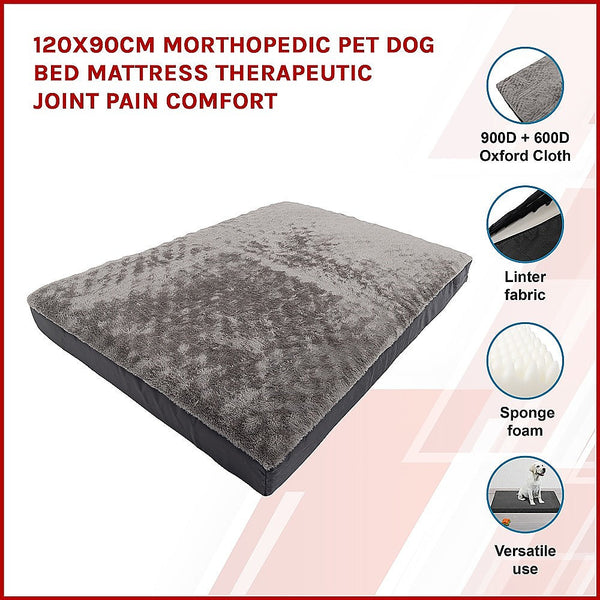 Palermo 120X90cm Orthopedic Pet Dog Bed Mattress Therapeutic Joint Pain Comfort Pet Beds