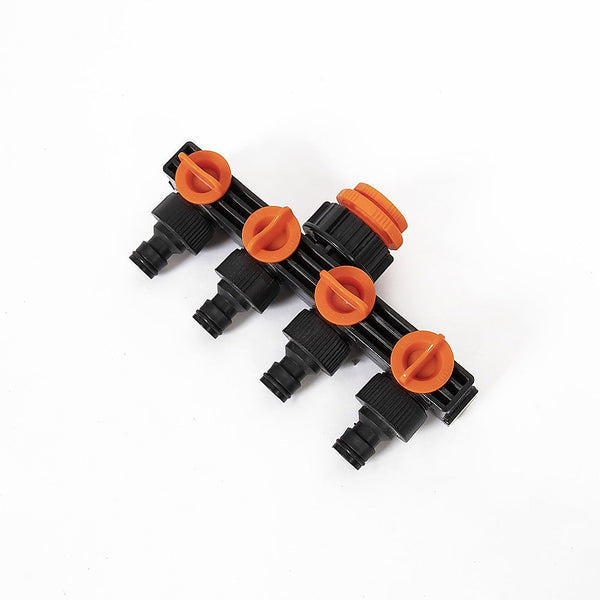 Randy & Travis Machinery 4 Way Hose Connector Tap Irrigation Garden Kit Connectors Valves & Accessories
