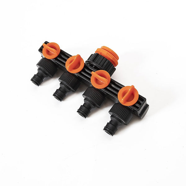 Randy & Travis Machinery 4 Way Hose Connector Tap Irrigation Garden Kit Connectors Valves & Accessories