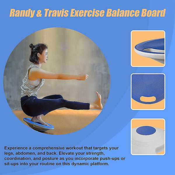 Randy & Travis Machinery Wobble Board Balance Cushion Gym Core Exercise Other Equipment & Gear