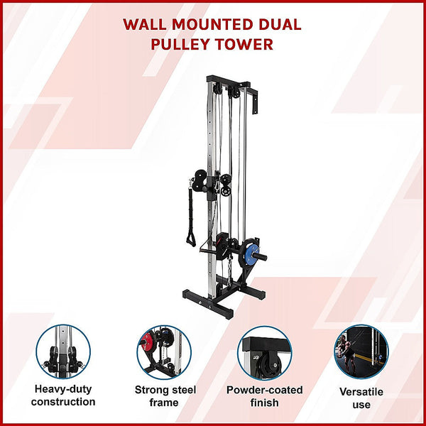 Randy & Travis Machinery Wall Mounted Dual Pulley Tower Home Gyms