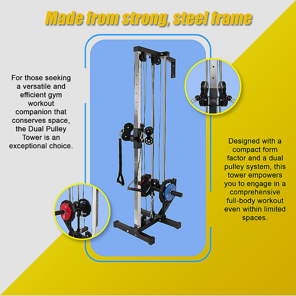 Randy & Travis Machinery Wall Mounted Dual Pulley Tower Home Gyms