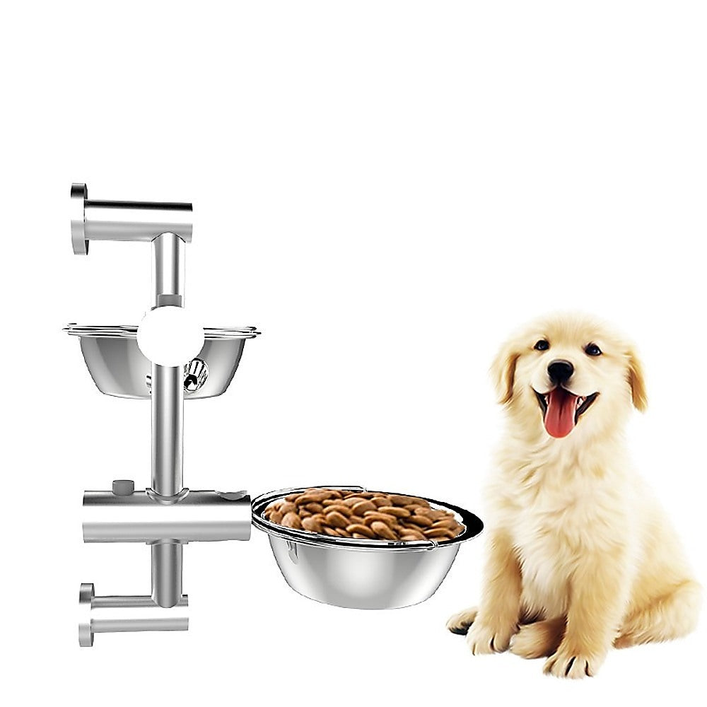 Randy & Travis Machinery Wall Mounted Dog Bowl Height Pet Feeder Dishes Feeders & Fountains