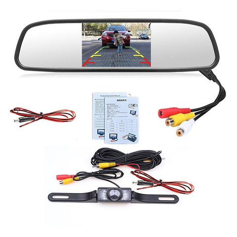 Randy & Travis Machinery 120 Degrees Camera Mirror Car Rear View Reverse Night Vision Parking System Kit Rear View Monitors/Cams & Kits
