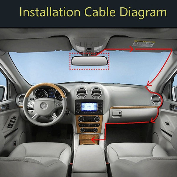 Randy & Travis Machinery 120 Degrees Camera Mirror Car Rear View Reverse Night Vision Parking System Kit Rear View Monitors/Cams & Kits