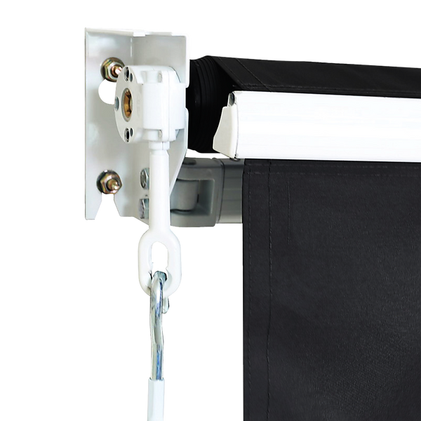 Bariloche Outdoor Folding Arm Awning Retractable Sunshade Canopy Black 3.0M X 2.5M Awning & Canopy Parts