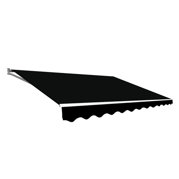 Bariloche Outdoor Folding Arm Awning Retractable Sunshade Canopy Black 3.0M X 2.5M Awning & Canopy Parts