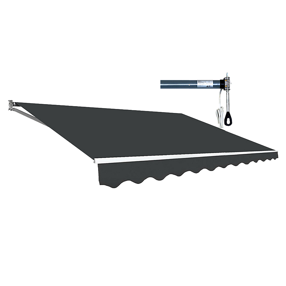 Bariloche Outdoor Folding Arm Awning Retractable Sunshade Canopy Grey 4.0M X 2.5M Awning & Canopy Parts