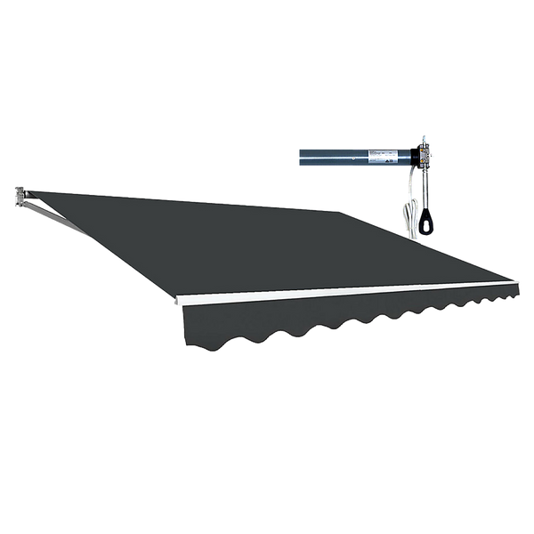 Bariloche Outdoor Folding Arm Awning Retractable Sunshade Canopy Grey 4.0M X 2.5M Awning & Canopy Parts