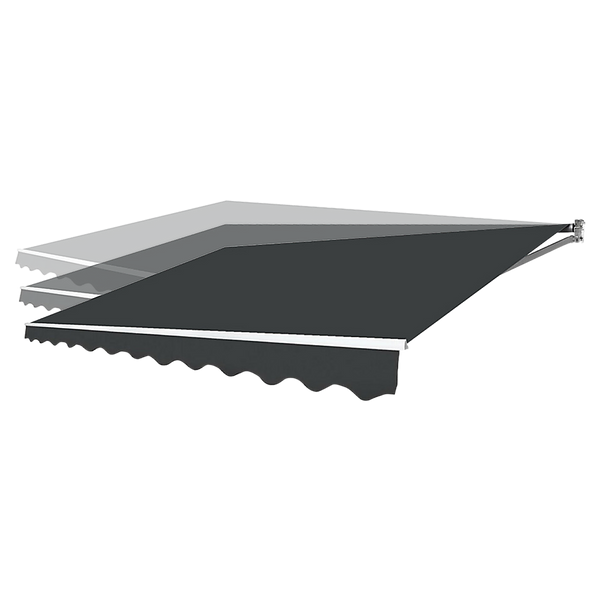 Bariloche Outdoor Folding Arm Awning Retractable Sunshade Canopy Grey 4.0M X 3.0M Awning & Canopy Parts
