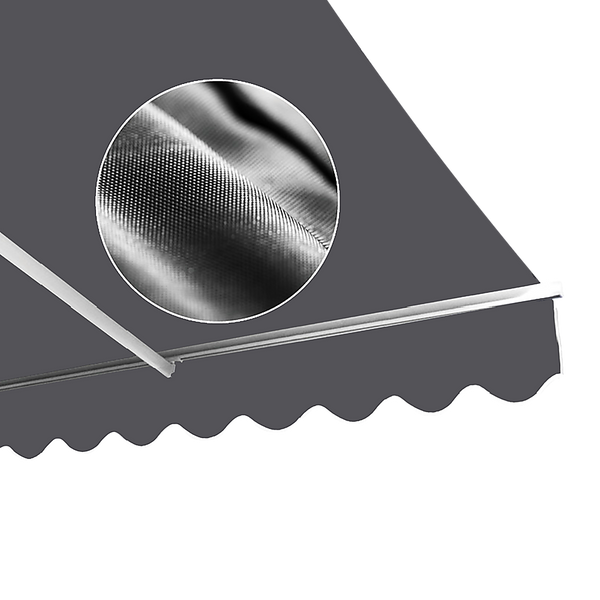 Bariloche Outdoor Folding Arm Awning Retractable Sunshade Canopy Grey 5.0M X 3.0M Awning & Canopy Parts
