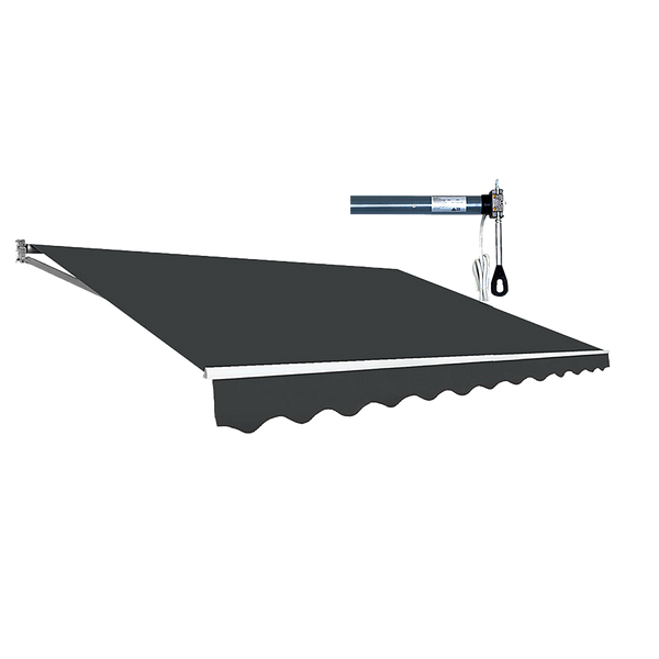 Bariloche Motorised Outdoor Folding Arm Awning Retractable Sunshade Canopy Grey 5.0M X 3.0M Awning & Canopy Parts