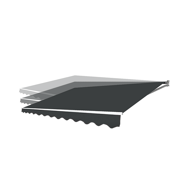 Bariloche Motorised Outdoor Folding Arm Awning Retractable Sunshade Canopy Grey 5.0M X 3.0M Awning & Canopy Parts