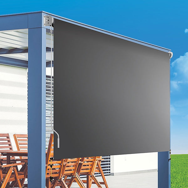 Bariloche Retractable Straight Drop Roll Down Awning Garden Patio Screen 2.1X2.5M Awning & Canopy Parts