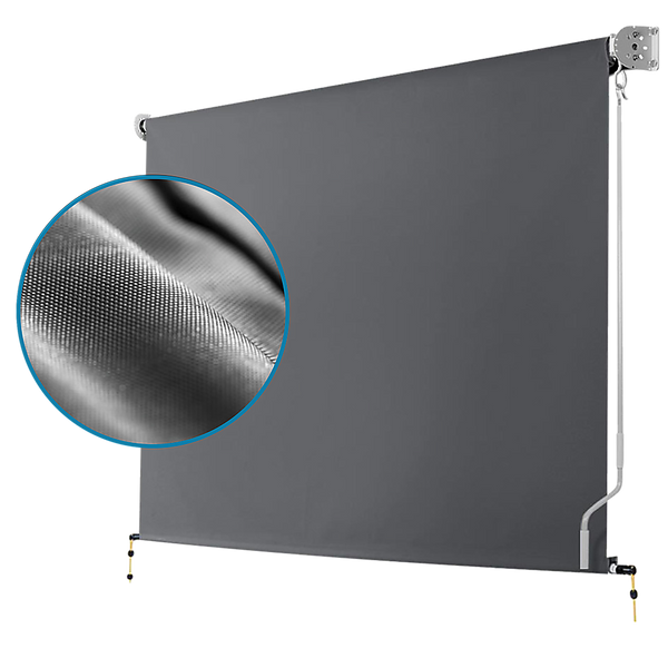 Bariloche Retractable Straight Drop Roll Down Awning Garden Patio Screen 2.1X2.5M Awning & Canopy Parts