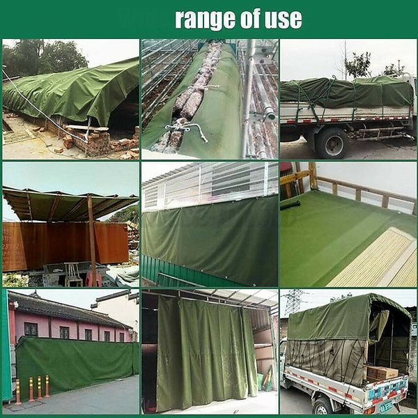 Randy & Travis Machinery 3X4m Army Heavy Duty Waterproof Canvas Tarp Tarpaulin Sun Blocked Dustproof Tarps
