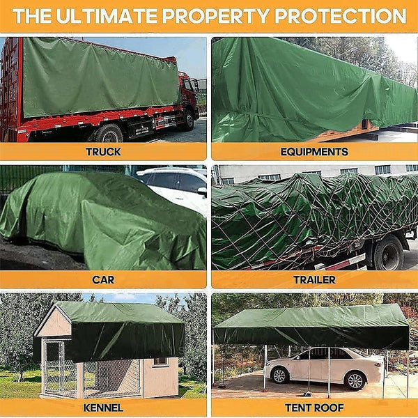 Randy & Travis Machinery 3X4m Army Heavy Duty Waterproof Canvas Tarp Tarpaulin Sun Blocked Dustproof Tarps