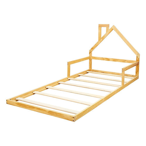 Palermo Pine Wood Floor Bed House Frame For Little One Single Bed Frames