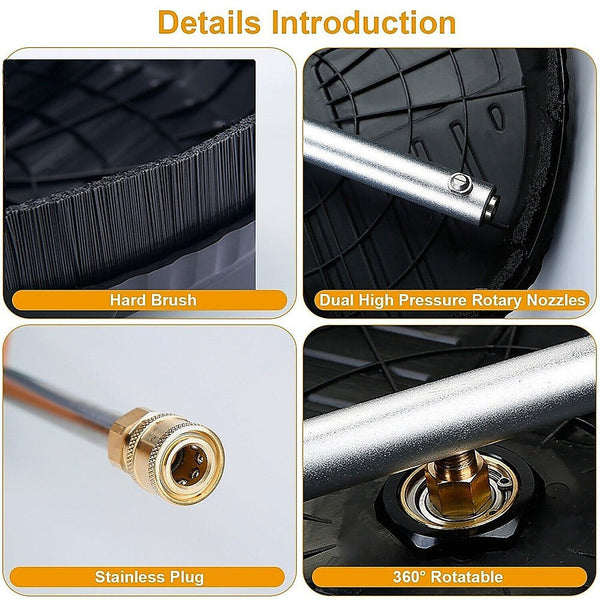 Randy & Travis Machinery 4000 Psi 44Cm Pressure Washer Surface Cleaner With 2 Extension Wands Pressure Washers
