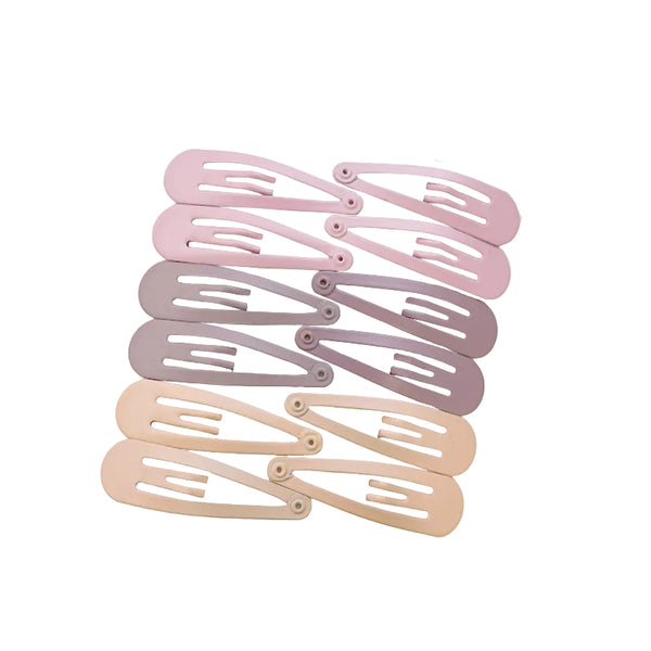 Essential Snap Hair Clips Black 12 Pieces Hair Accessories