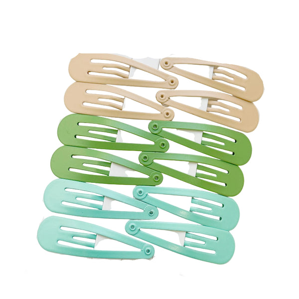Essential Snap Hair Clips Black 12 Pieces Hair Accessories