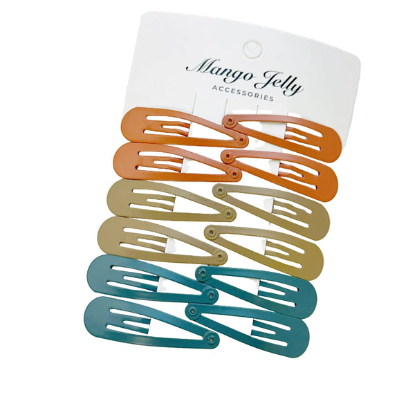 Essential Snap Hair Clips Black 12 Pieces Hair Accessories