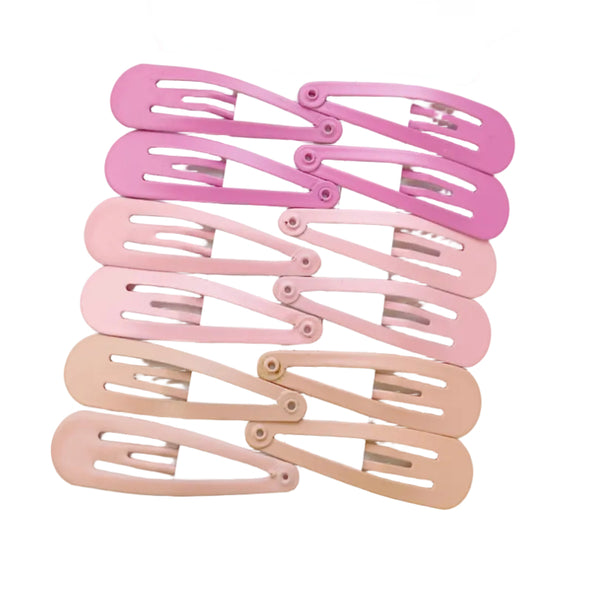 Essential Snap Hair Clips Black 12 Pieces Hair Accessories