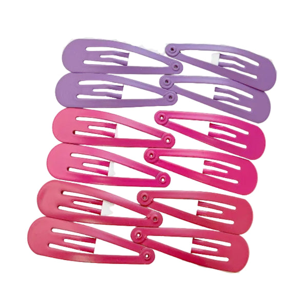Essential Snap Hair Clips Black 12 Pieces Hair Accessories