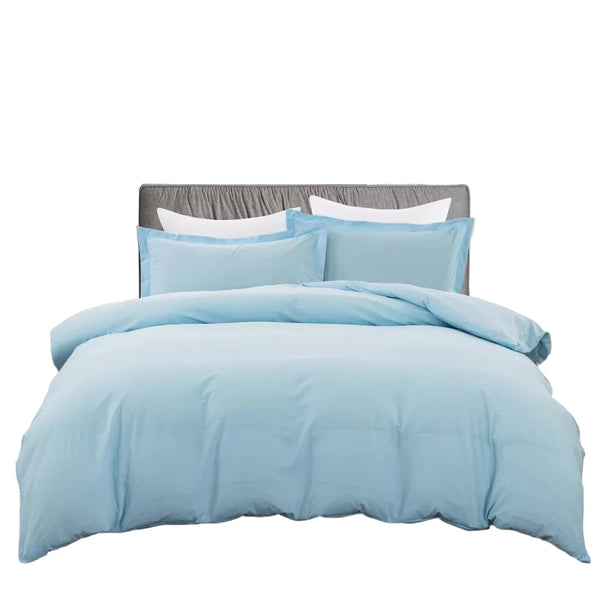 100% Cotton Premium Doona Duvet Quilt Cover Set With Soft Pillowcases Aqua Super King Quilt Covers