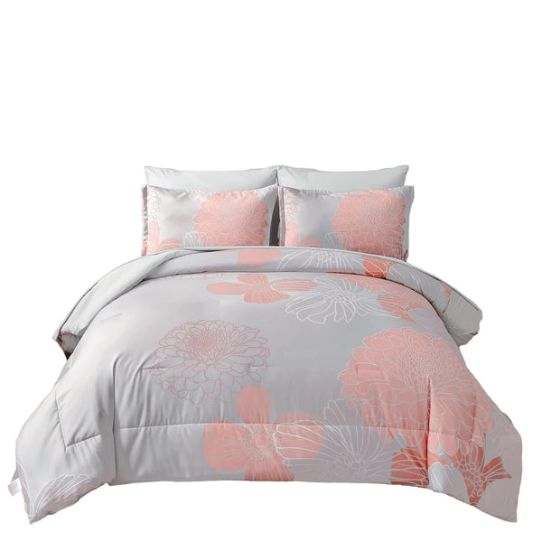 Zen Retreat Quilted Comforter Bundle 3Piece Serenity Style Comforter Sets Queen