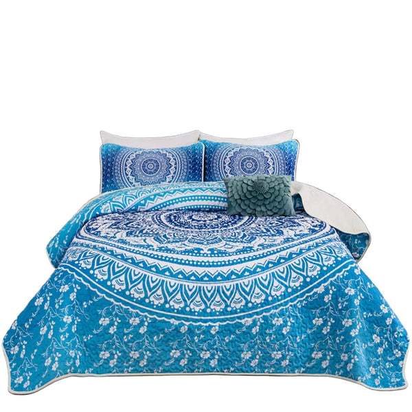 Xciting Quilted Bedspread And Pillow Covers Set: Add Some Fun Queen Size Queen Doonas