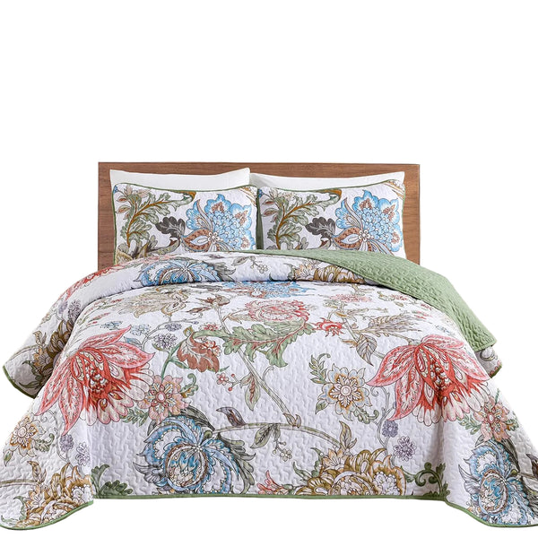 Warm And Inviting Quilted Bedspread And Pillowcases Set: Designed For Relaxation Queen Size Queen Doonas