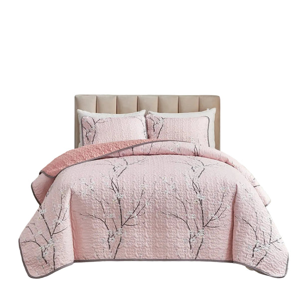 Versatile Quilted Coverlet And Pillowcases Set: Adapts To Every Season Queen Size Queen Doonas