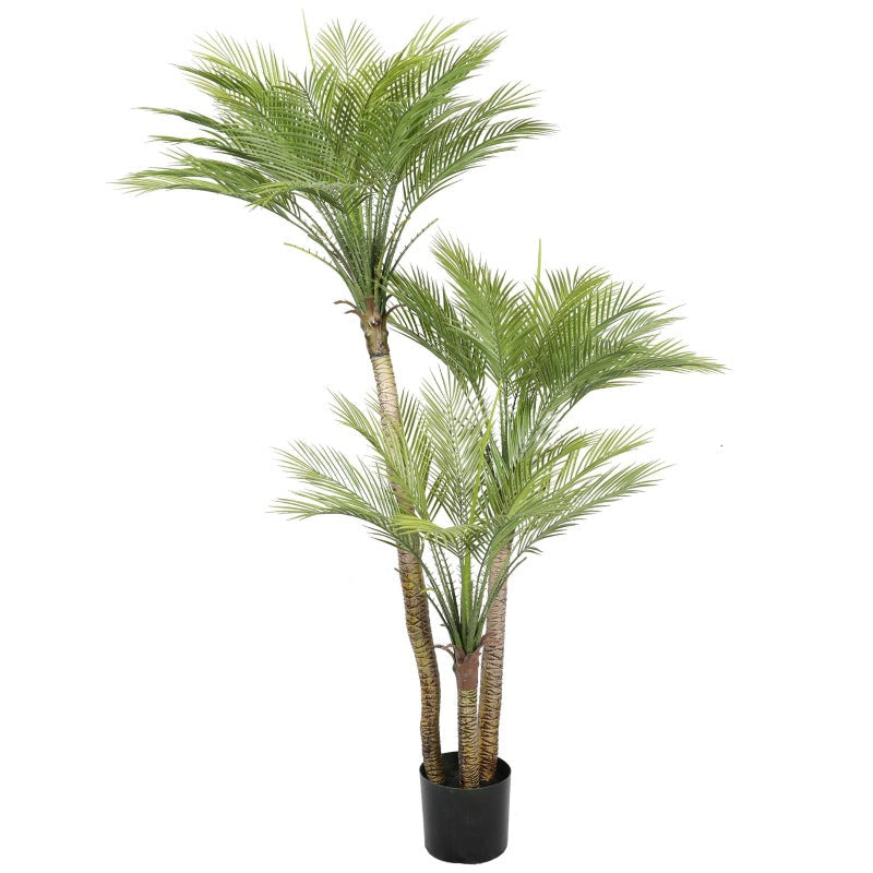 Designer Plants Artificial Parlour Palm Tree 180Cm Multi Trunk Uv Resistant Artificial Plants