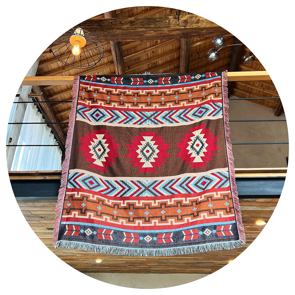 Elosung Bohemian Waterproof Picnic Blanket Camping Outdoor Rug 2 Pack Picnic Accessories